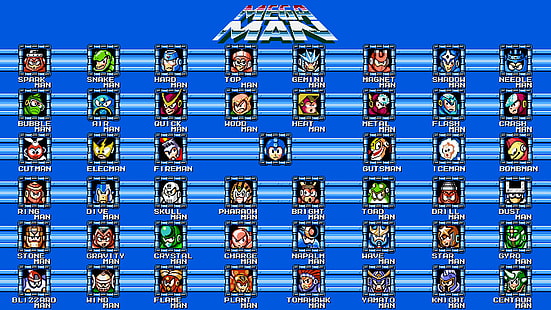 Mega Man, Air Man (Mega Man), Blizzard Man (Mega Man), Bomb Man (Mega Man), Bright Man (Mega Man), Bubble Man (Mega Man), Centauro Man (Mega Man), Charge Man (Mega Man)), Crash Man (Mega Man), Crystal Man (Mega Man), Cut Man (Mega Man), Dive Man (Mega Man), Drill Man (Mega Man), Dust Man (Mega Man), Elec Man (Mega Man), Fire Man (Mega Man), Flame Man (Mega Man), Flash Man (Mega Man), Gemini Man (Mega Man), Gravity Man (Mega Man), Guts Man (Mega Man), Giros Man (Mega Man), Gyro Man (Mega Man),Hard Man (Mega Man), Heat Man (Mega Man), Ice Man (Mega Man), Knight Man (Mega Man), Magnet Man (Mega Man), Metal Man (Mega Man), Napalm Man (Mega Man), AgulhaHomem (Mega Man), Faraó (Mega Man), Plant Man (Mega Man), Quick Man (Mega Man), Ring Man (Mega Man), Shadow Man (Mega Man), Skull Man (Mega Man), Snake Man(Mega Man), Spark Man (Mega Man), Star Man (Mega Man), Stone Man (Mega Man), Toad Man (Mega Man), Tomahawk Man (Mega Man), Top Man (Mega Man), Wave Man (Mega Man), Wind Man (Mega Man), Wood Man (Mega Man),Yamato Man (Mega Man), HD papel de parede HD wallpaper