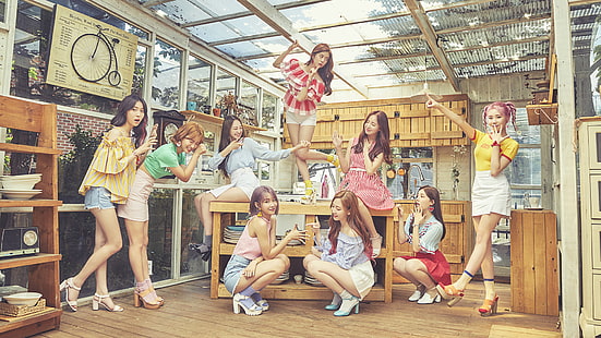 K-pop, Momoland, coreano, asiático, mulheres, cantor, HD papel de parede HD wallpaper
