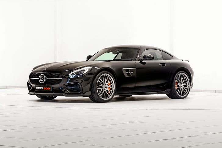Mercedes, AMG, czarny, BRABUS, 2015, GT S, C190, Mercedes-Bnz, Tapety HD