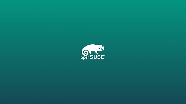 Логотип Open Suse, openSUSE, Linux, openSUSE Leap, геккон, HD обои