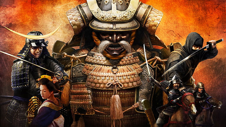 Samurai digital wallpaper, samurai, Japan, Japanese, warrior, women, sword, Ninja, fantasy art, HD wallpaper