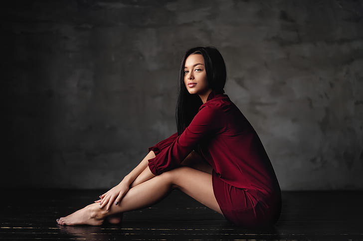 Model, hübsch, brünett, Anastasia Barmina, HD-Hintergrundbild