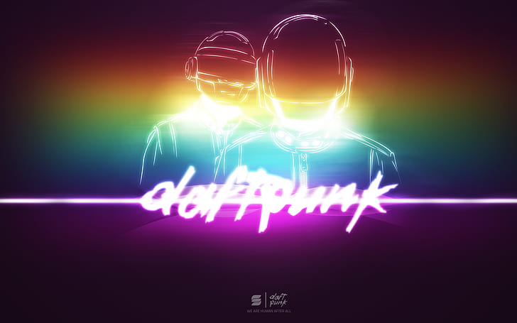 Daft Punk, arte digitale, musica, Sfondo HD