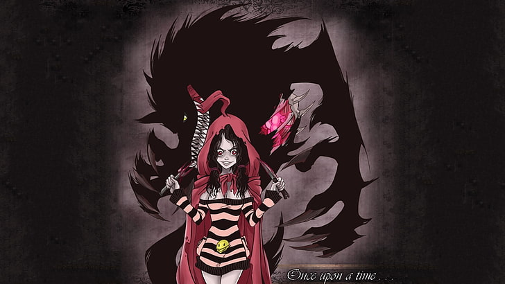 ilustrasi gadis berjubah merah, Little Red Riding Hood, seni fantasi, karya seni, Wallpaper HD