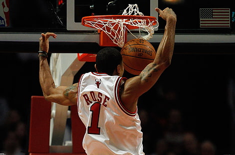 Деррик Роуз, баскетбол, НБА, Чикаго Буллз, HD обои HD wallpaper