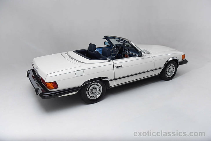 1984, 380-sl, benz, cars, classic, mercedes, roadster, vintage, white, HD wallpaper