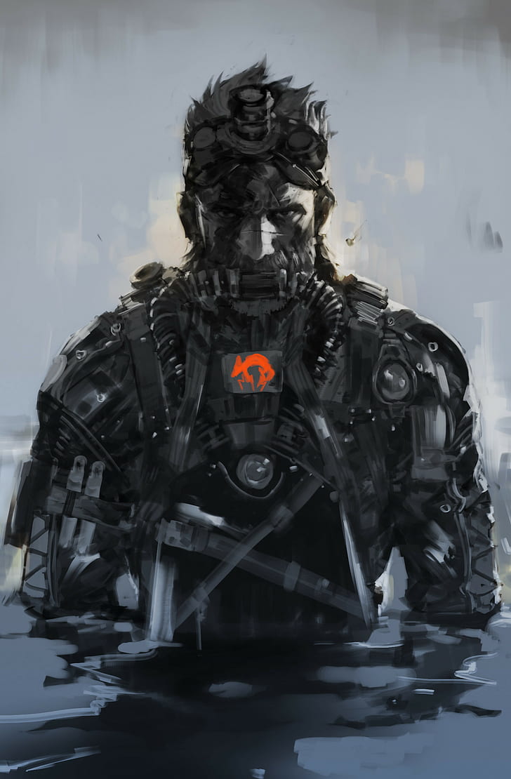 Hochformat, Zeichnung, Metal Gear Solid 2, HD-Hintergrundbild, Handy-Hintergrundbild