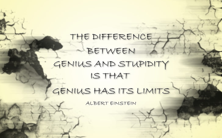 testo nero su sfondo beige, citazione, tipografia, Albert Einstein, Sfondo HD