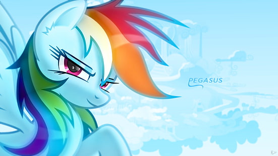 My Little Pony, My Little Pony: La amistad es mágica, Rainbow Dash, Fondo de pantalla HD HD wallpaper