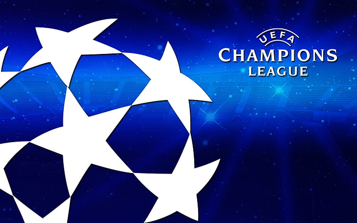 УЕФА Шампионска лига, лого на УЕФА Шампионска лига, Други, Спорт, звезда, синьо, HD тапет