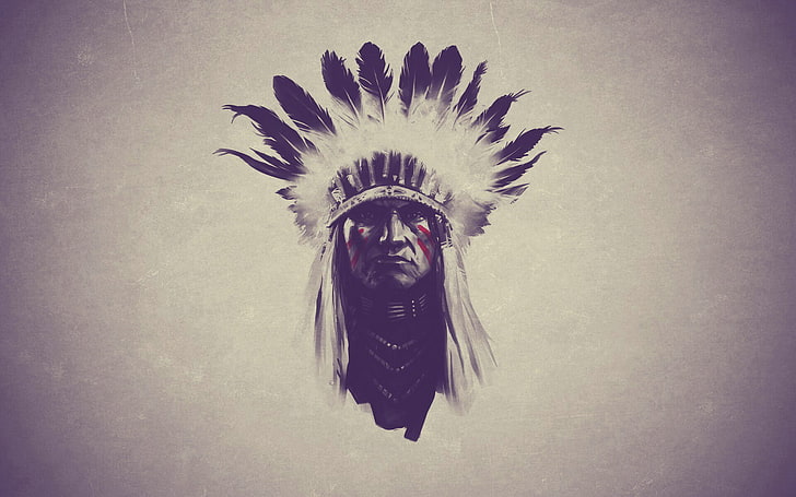 american, western, Indian, native, Feathers, HD wallpaper