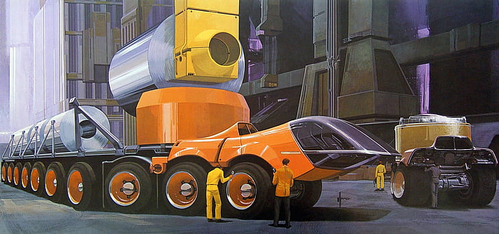 Syd Mead, concept art, automotive, HD wallpaper