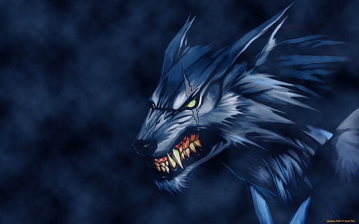 ilustracja wilkołaka, ciemny, wilkołak, Tapety HD