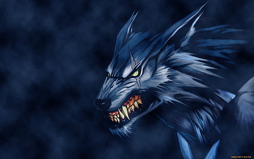 werewolf illustration, Dark, Werewolf, HD wallpaper HD wallpaper