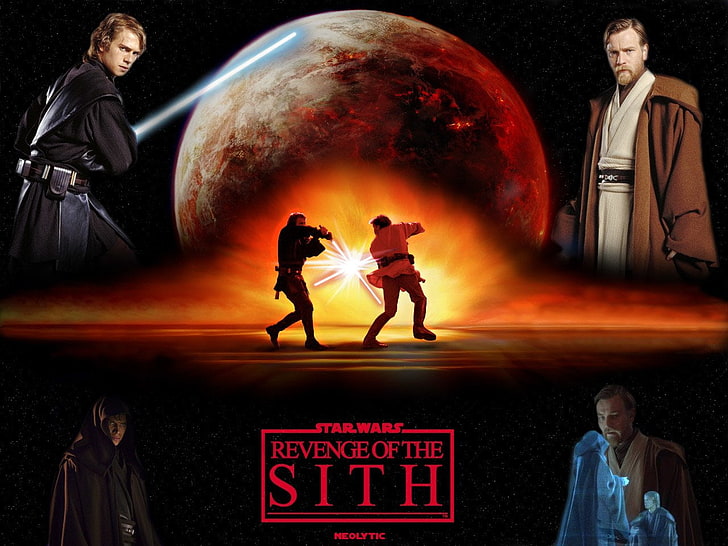 Gwiezdne wojny, Gwiezdne wojny, część III: Zemsta Sithów, Anakin Skywalker, Ewan McGregor, Hayden Christensen, Obi-Wan Kenobi, Tapety HD