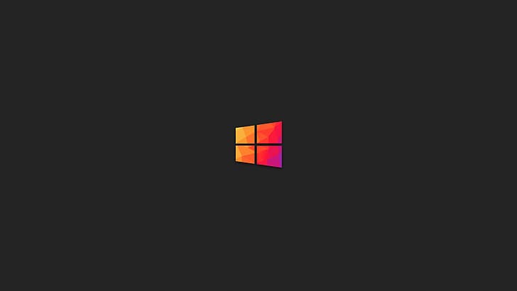 Windows 10, polygon art, colorful, HD wallpaper