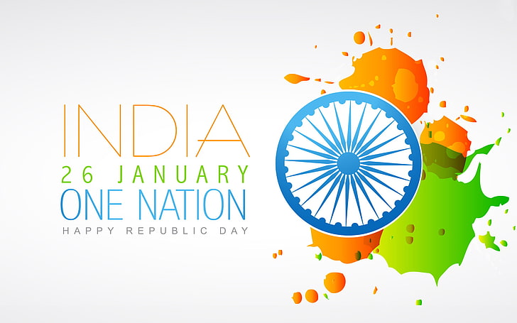 인도 2015 년 1 월 26 일, 인도 1 월 26 일 1 개국 디지털 벽지, 축제 / 휴일, 축제, 휴일, 2015 년, 공화국의 날, HD 배경 화면
