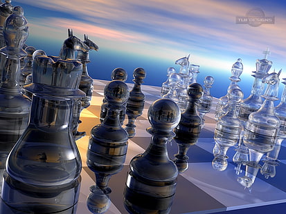 3d 3d e cg Virtual Chess Abstract 3D e CG HD Art, Abstract, 3D, chess, 3d and cg, 3D Chess, 3D Chess Table, Sfondo HD HD wallpaper