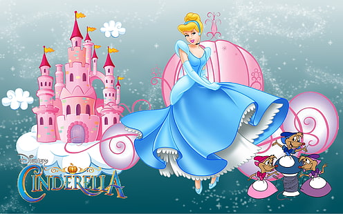 Castle Of Princess Cinderella Cartoon Walt Disney Desktop Hd Wallpaper For   Tablet Mobile Phones And Pc 3840×2400, HD wallpaper HD wallpaper
