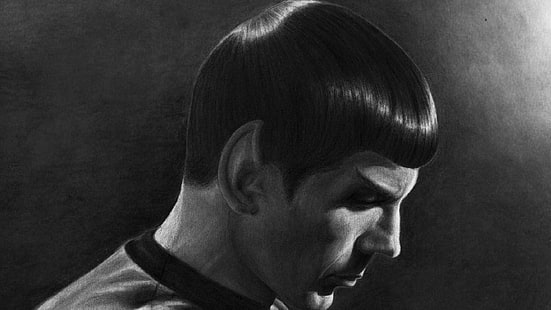 Leonard Nimoy, Spock, Zeichnen, Star Trek, HD-Hintergrundbild HD wallpaper