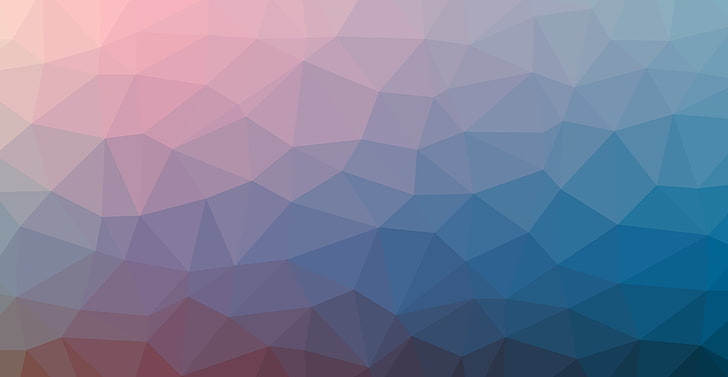 segitiga, abstrak, gradien, gradien lunak, Linux, biru, violet, merah, oranye, Wallpaper HD