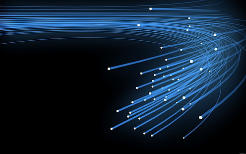 Glasfaser, Internet, Kabel, abstrakt, blau, HD-Hintergrundbild HD wallpaper