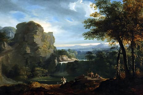  John Martin, classic art, painting, classical art, Arcadian Landscape, HD wallpaper HD wallpaper