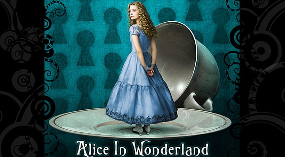 Alice in Wonderland, poster Alice in Wonderland, Film, Alice In Wonderland, Wallpaper HD HD wallpaper