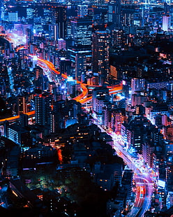 cidade, japão, arranha céu, tóquio, HD papel de parede HD wallpaper