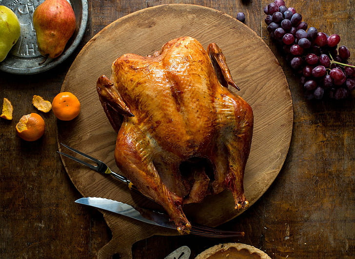 鳥、鶏、休日、肉、感謝祭、トルコ、 HDデスクトップの壁紙