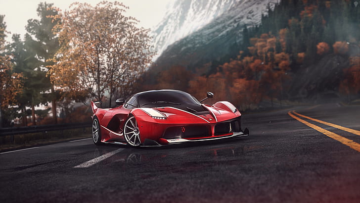 произведение искусства, Ferrari, суперкар, средство передвижения, дорога, Ferrari FXX-K, HD обои