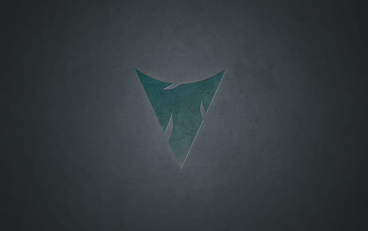 triângulo, geometria, simples, minimalismo, escuro, azul, computador, arco Linux, Linux, HD papel de parede