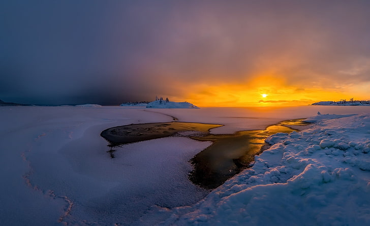 Sonnenlicht, Winter, Himmel, Eis, Schnee, HD-Hintergrundbild