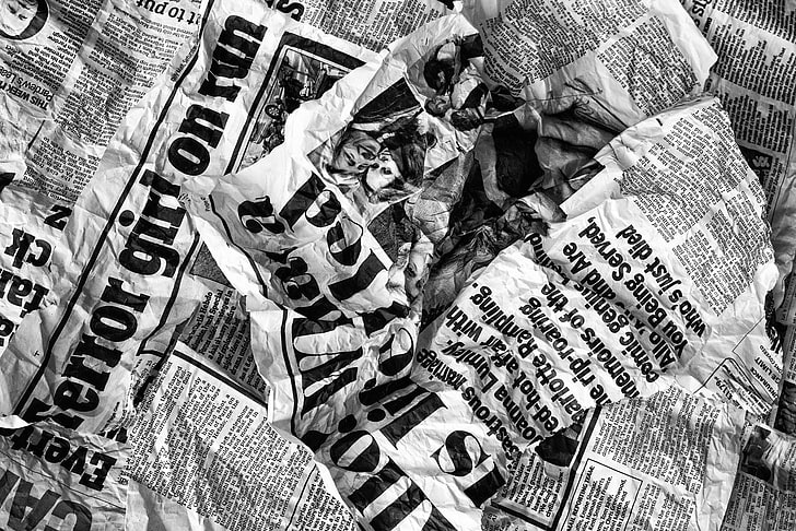 koran putih, koran, fragmen, gadis Teror dalam pelarian, surat harian, Wallpaper HD