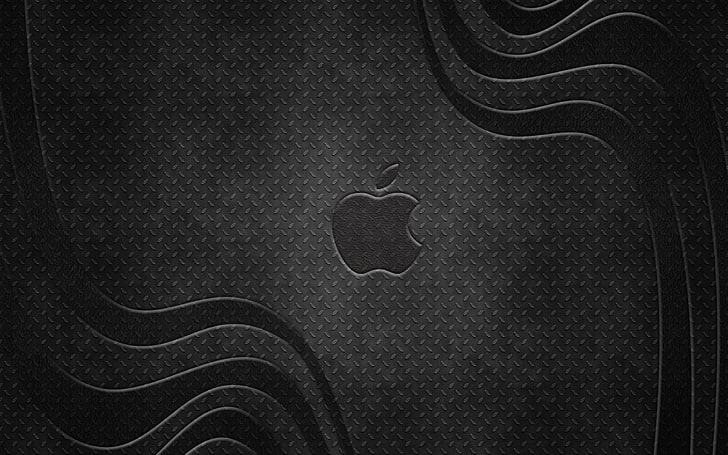 Apple Metal Gray Logo, Apple logo, Computers, Apple, logo, computer, gray, background, HD wallpaper