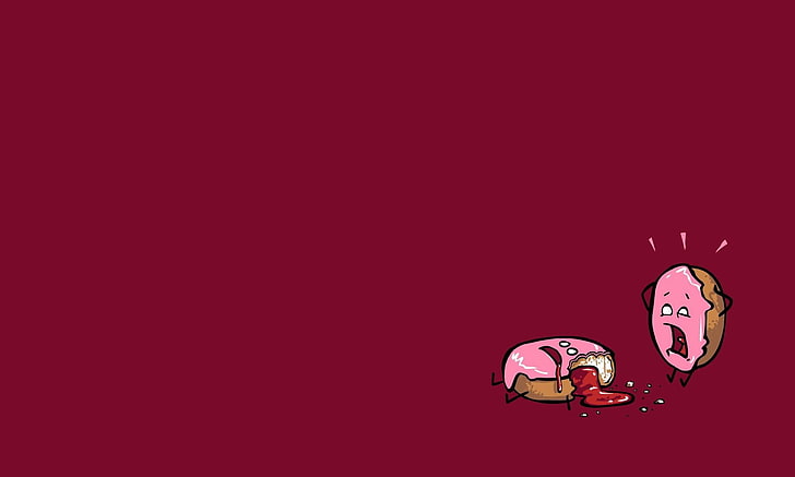 minimalistic funny donuts Entertainment Funny HD Art , funny, minimalistic, donuts, HD wallpaper