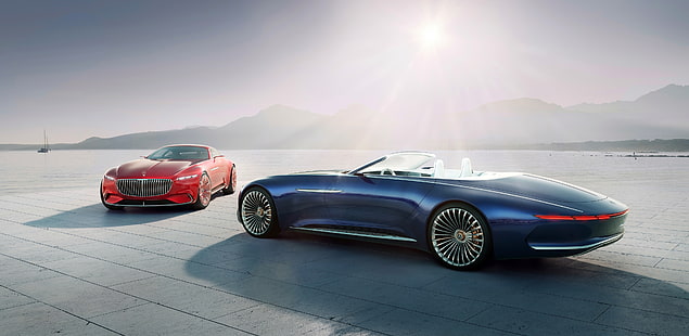 Vision Mercedes-Maybach 6 Cabriolet, 2018, Vision Mercedes-Maybach 6 Coupe, 4K, วอลล์เปเปอร์ HD HD wallpaper