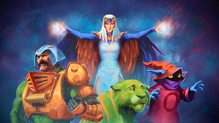Masters of the Universe: Revelation, Sorceress of Grayskull, Man-At-Arms, Cringer, Orko, HD wallpaper