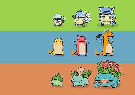 Pokemon characters, Pokémon, Squirtle, HD wallpaper HD wallpaper