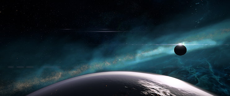 космос, Андромеда, Масс Эффект, планета, HD обои HD wallpaper