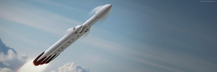 Falcon Heavy, Space X, lancement, Fond d'écran HD