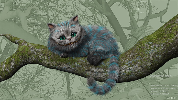 Alice in Wonderland Cheshire cat, Alice, Cheshire cat, in Wonderland, HD wallpaper