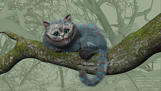 Alice in Wonderland Cheshire cat, Alice, Cheshire cat, di Wonderland, Wallpaper HD HD wallpaper