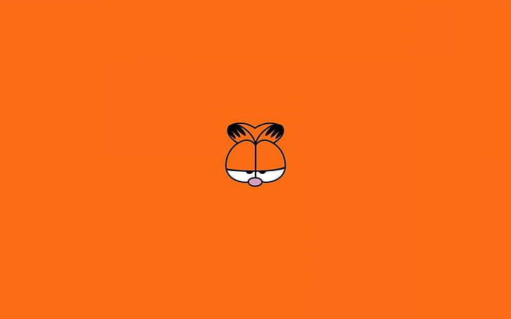 Fondo de pantalla digital de Garfield, Garfield, minimalismo, gato,  naranja, Fondo de pantalla HD | Wallpaperbetter