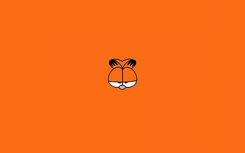 ögon garfield minimalism katt orange, HD tapet HD wallpaper