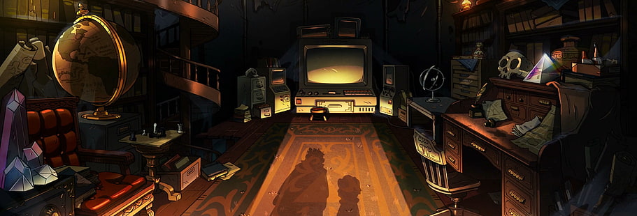 تلفزيون CRT باللونين الأسود والرمادي ، Gravity Falls، خلفية HD HD wallpaper
