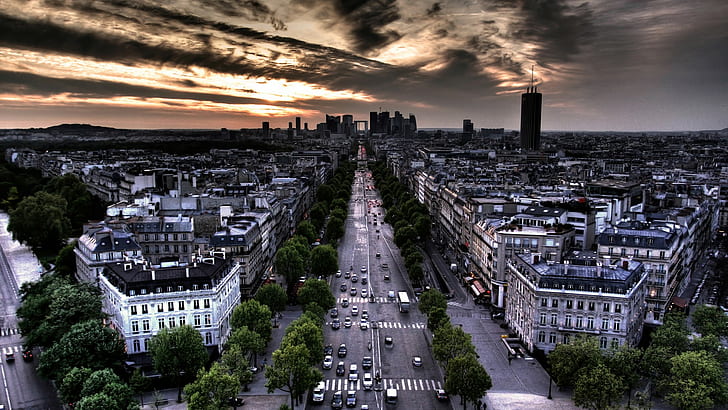 Paris, lanskap kota, Prancis, kota, Wallpaper HD
