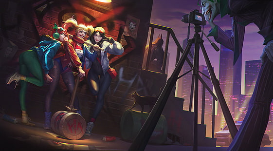 Comics, DC-Comics, Batman, Catwoman, Harley Quinn, Joker, Poison Ivy, HD-Hintergrundbild HD wallpaper