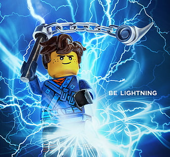 2017, Be Lightning, The Lego Ninjago Movie, Animation, Jay, HD wallpaper HD wallpaper