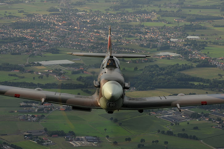 военный самолет, spitfire, самолет, транспортное средство, Supermarine Spitfire, HD обои